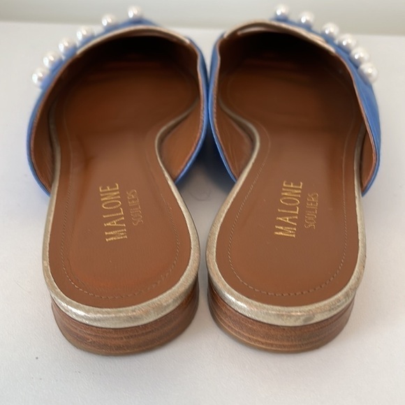 Malone Souliers Zelda Faux-pearl Embellished Satin Loafers Size 37 - Picture 10 of 12